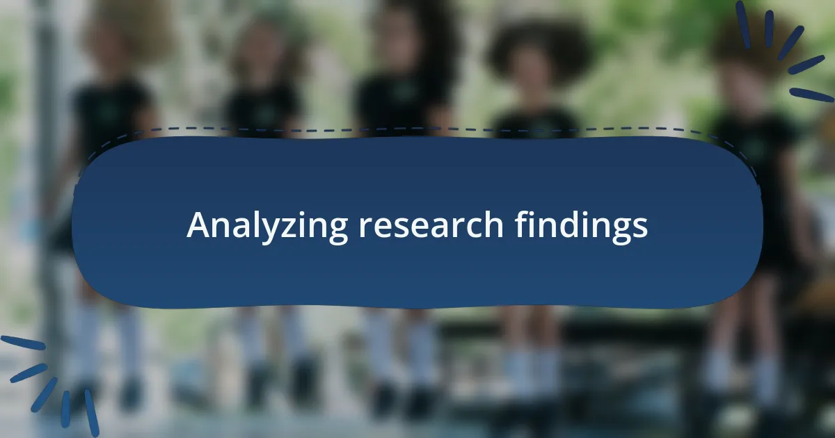 Analyzing research findings