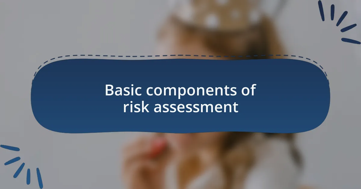 Basic components of risk assessment