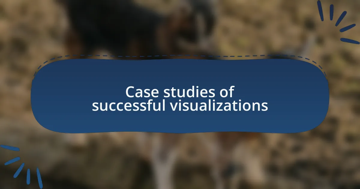 Case studies of successful visualizations
