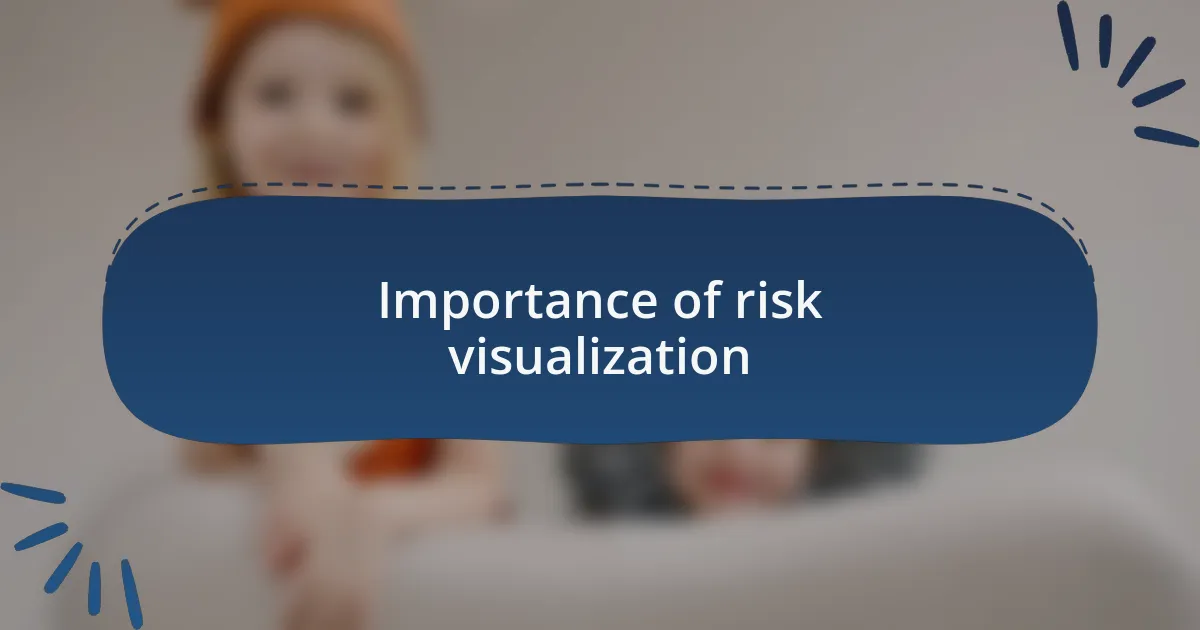 Importance of risk visualization