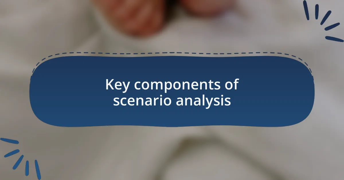 Key components of scenario analysis