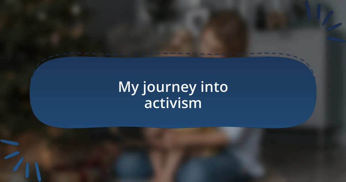 My journey into activism