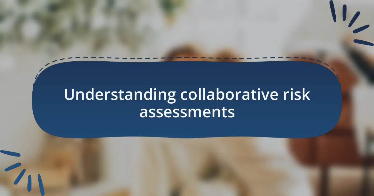 Understanding collaborative risk assessments