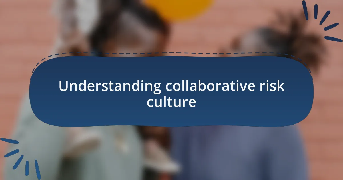 Understanding collaborative risk culture