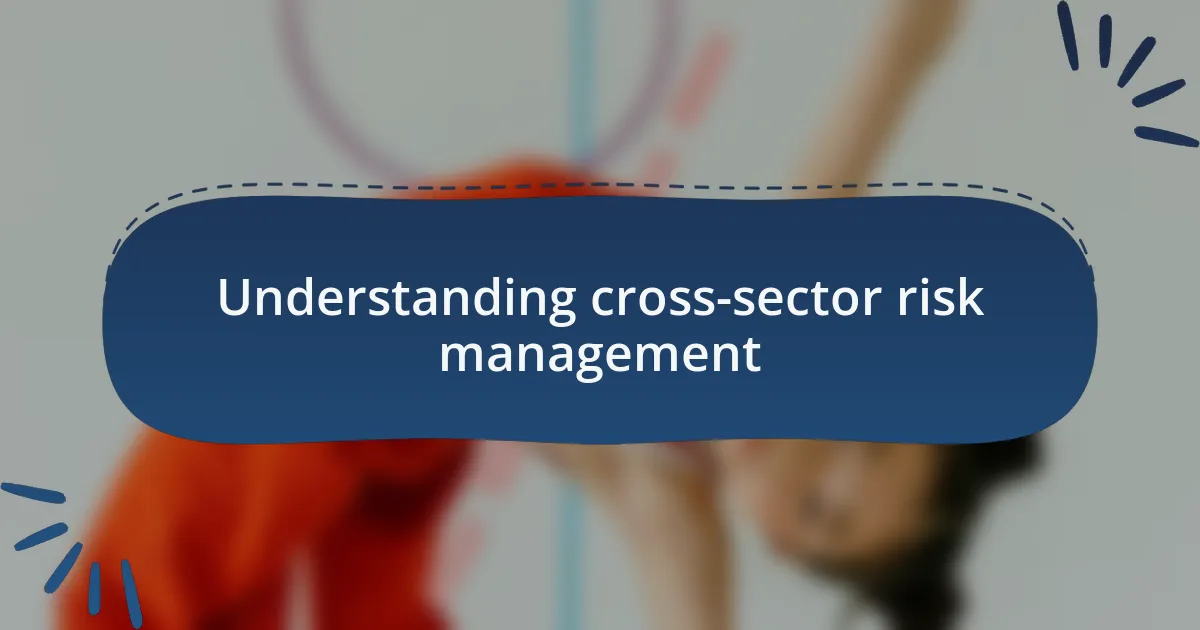 Understanding cross-sector risk management